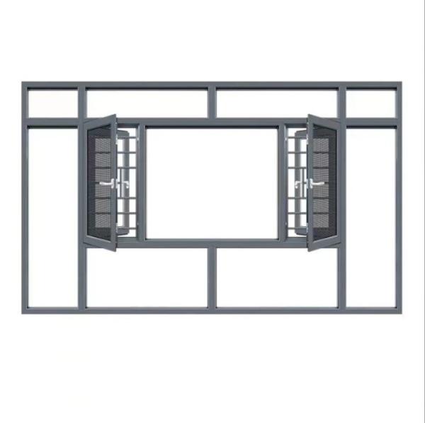 Level 6 Water Tightness Broken Bridge Aluminum Profile Casement Windows for End