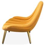 Customized Navy Lounge Chair , Yellow Jonathan Adler Brigitte Chair With Pad