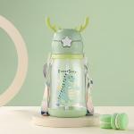 600ml Plastic Straw Cup Plastic Water Bottle With Leak Proof Straw