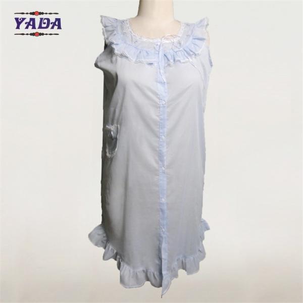 Summer anti-wrinkle comfortable ladies sleeping night gown elegant lady women