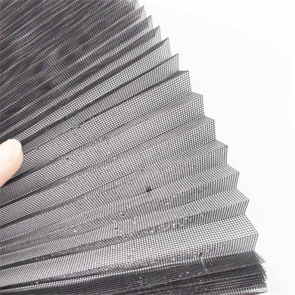High Durability Plisse Insect Screen Fire Resistance Pleated Height 14mm Tear