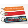 Buy cheap Bright Color Full Embroidered Fabric Keychain 13cmX3.5cm For Airbus Pilot from wholesalers
