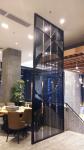 China Laeser Cut Room Divider Brushed Black Titanium Stainless Steel Screen