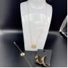 Buy cheap New Arrival Trendy Lines Newest Gold Color Stainless Steel Earring ,Necklace , Bracelet Sets For Lady from wholesalers