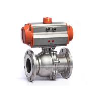 Buy cheap Dn15 - Dn100 2 Way Pneumatic Solenoid Valve Stainless Steel Flange Ball Valve product