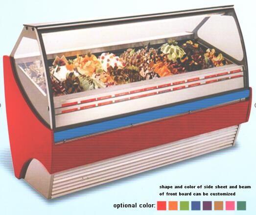 Buy cheap Auto Defrost Ice Cream Showcase Freezer , 1568mm Length Fan Forced Ventilation Gelato Freezer Showcase from wholesalers