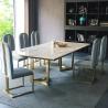 Buy cheap Light Luxury Simple Stainless Steel Marble Square Dining Table from wholesalers