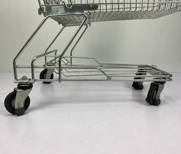 Asian Style 125L Conventional Metal Handcart Chain Supermarket Warehouse Trolley With High Sales Volume