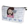 Buy cheap Custom Printed Zippered Cosmetic Bag Organizer Makeup Brush Travel Bag For Girls from wholesalers