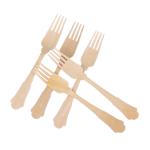1000pcs Birchwood Disposable Wooden Utensils Victorian Style Fork 200mm