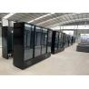 Buy cheap Plug In Glass Four Swing Door Refrigerators In RAL9005 Black from wholesalers