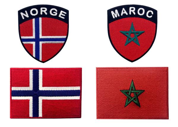 Buy cheap Heat Cutting 3D Embroidered Country Flag Patches 7.5x5cm from wholesalers
