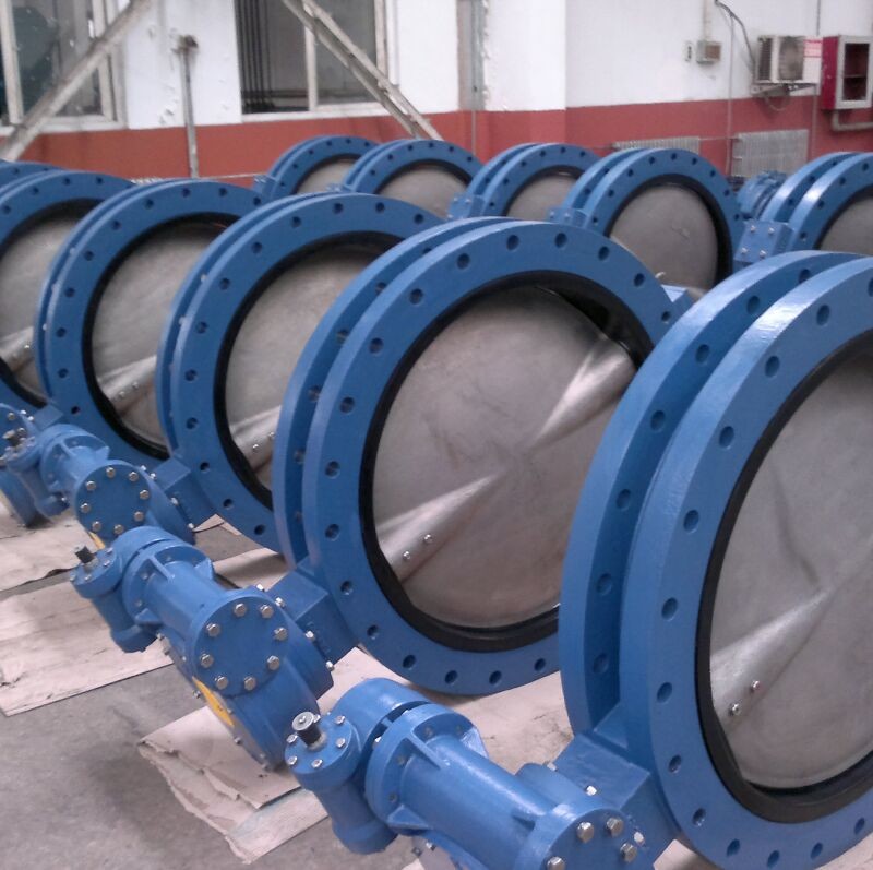 Ductile iron PN16 U section type flanged butterfly valve