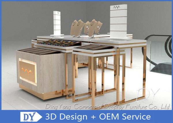 Buy cheap Easy Install Jewelry Showcase Display , MDF Wooden SS Jewellery Shop Display Counters from wholesalers