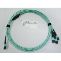 Buy cheap 24 Fiber Optical MTP MPO Cable Assemblies OM3 10G Aqua 25 Meter Blue product