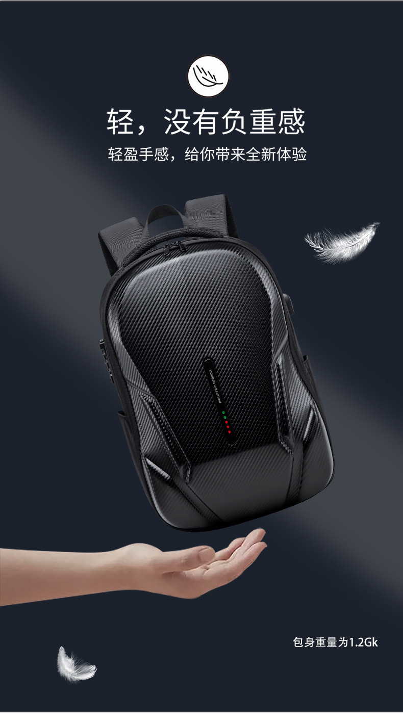 NEW BUSINESS BACKPACK DAILY COMMUTER BACKPACK MEN'S LARGE CAPACITY SHOCK-ABSORBING WATERPROOF SCHOOLBAG LAPTOP BAG