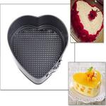 Silver Black Heart Shaped Aluminum Molds Pan Foodservice NSF