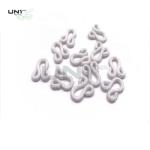 Small White Nylon Fabric Covered Hook / Eyes For Underwear Bra Trousers