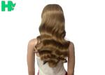 Deep Wave Long Synthetic Wigs Dark Blonde Lustrous With Highlight