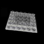 15packs Disposable PET Clear Plastic Egg Tray 71mm Square Egg Tray Holder