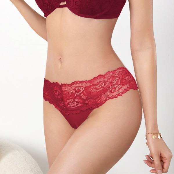 Buy cheap Nylon Hipster Panties With Lace Ultra Soft Sexy Stretch Lace Briefs See Through Knickers Undies from wholesalers