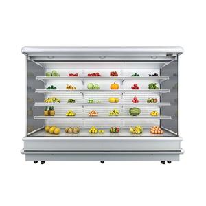 China 10M Dairy Showcase Drinks Display Refrigerator Multideck Open Chiller on sale