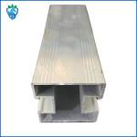 Bottom Groove Aluminum Handrail Profile Pre Buried Frameless Glass U Shaped