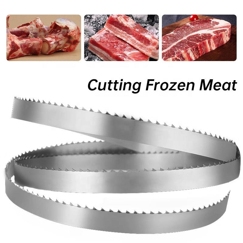 Carbide Steel 1650mm Length Meat Cutting Band Saw Blades For Meat Fish Bone Cutter