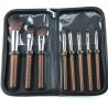 Buy cheap 8PCS Makeup Brush Set Log Wooden Handle Cosmetic Brush With Private Label from wholesalers