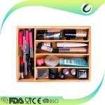 Convenient Popular Wooden Silverware Holder , Stackable Kitchen Drawer Organizer