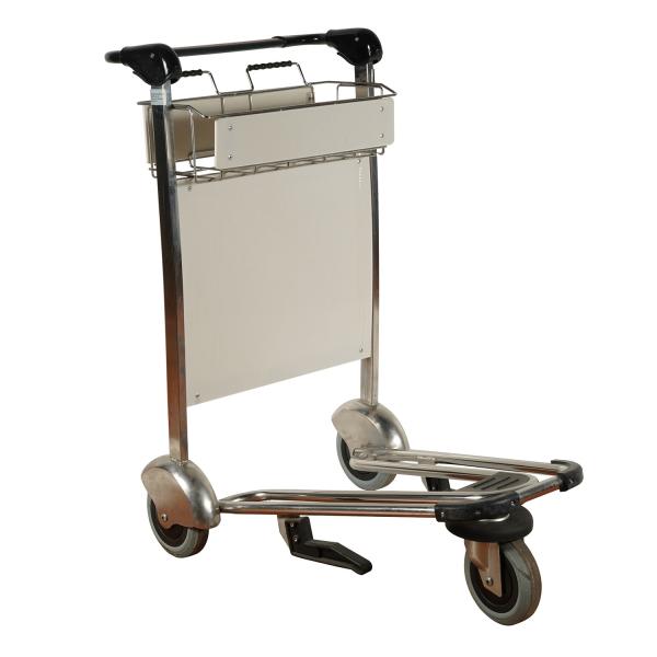 Buy cheap Aluminum Alloy Functional folding luggage cart Airport Trolley Cart 3 Wheels With Brake from wholesalers