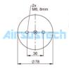 Buy cheap Durability 78mm Diameter Suspension Air Springs FT 22-6 DI CR Contitech Rubber Damper from wholesalers