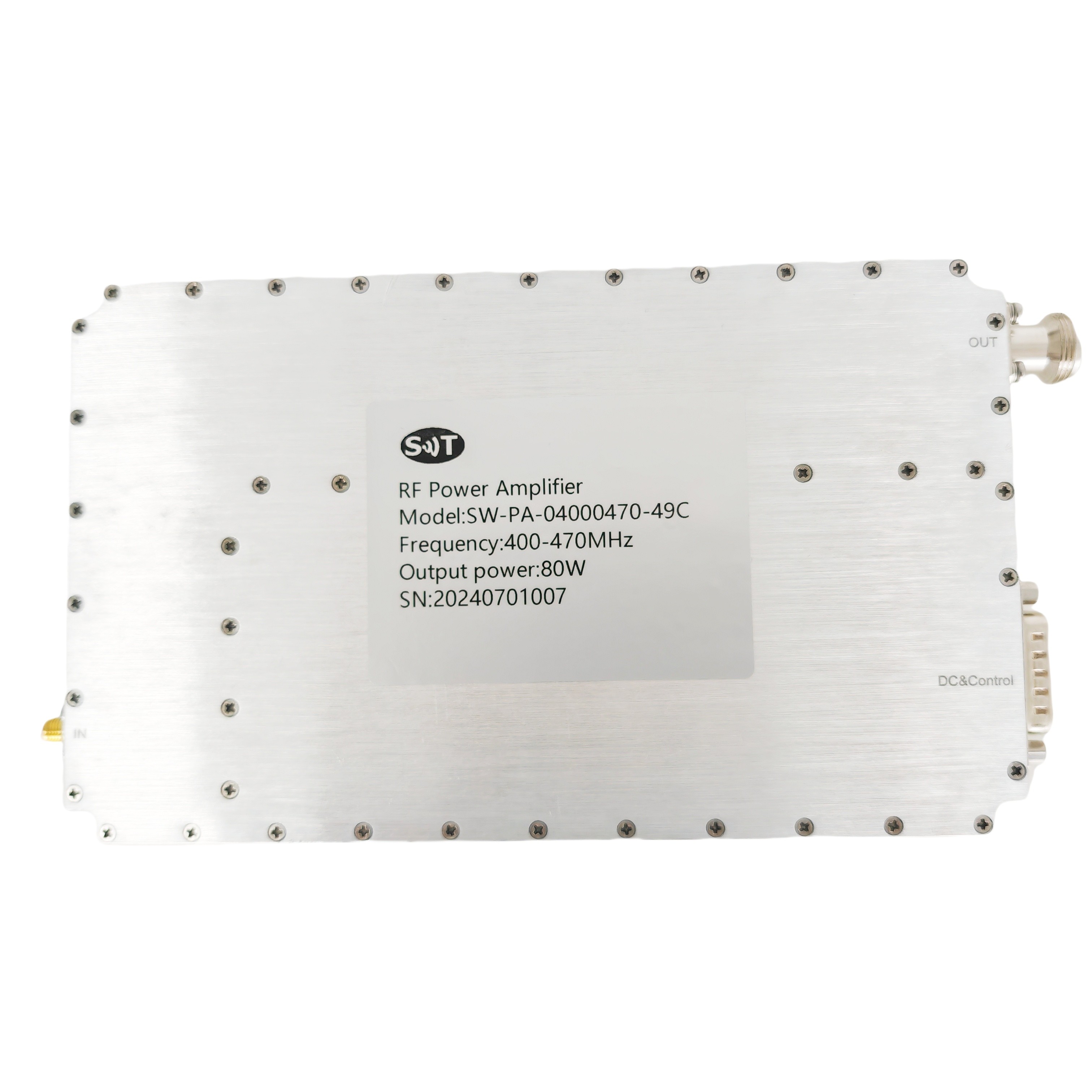 80W 400-470MHz High Efficiency UHF RF Power Amplifier With Rugged Design For