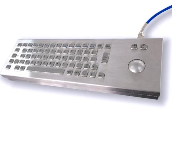 Buy cheap dustproof waterproof Industrial Desktop Keyboard IP64 Stainless Steel With Trackball from wholesalers