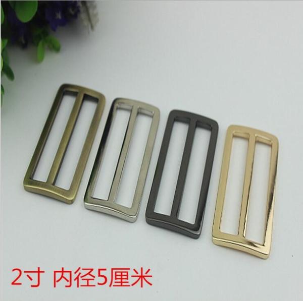 Buy cheap China manufacturer 50 mm nickel color bag adjuster slide strap metal tri-glide buckle from wholesalers