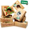 Buy cheap Kraft Foldable Christmas Gift Box Packaging For Chocolate Cake Bakery Dessert Food Stock from wholesalers