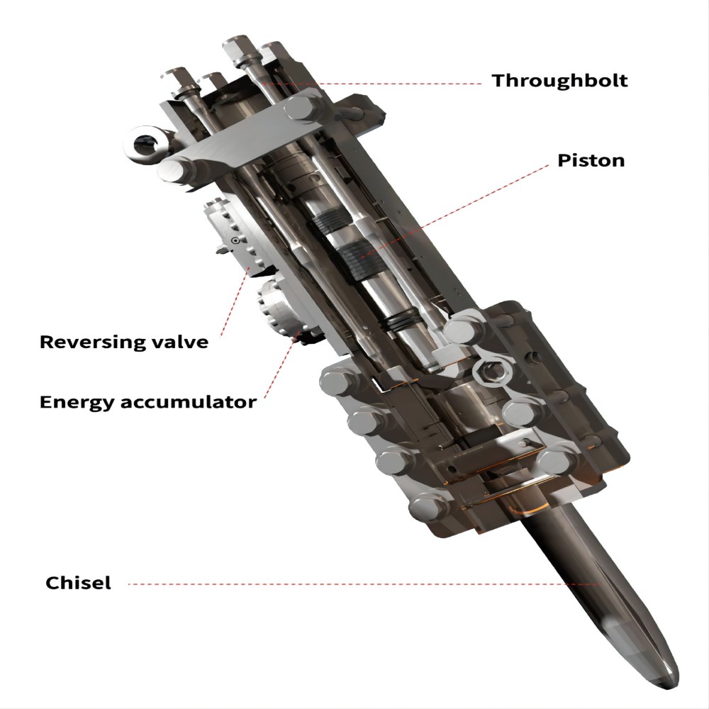 KS450 Hydraulic Rock Hammer Excavator Attachment For Excavator CE Certificate