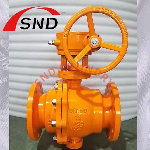 Buy cheap WCB Material Turbine Driven Ball Valve for Natural Gas Pipe Coating PN16 DN150 from wholesalers