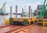 Industry heavy customizable battery bay to bay transport rail cart