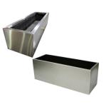 Large square shape steel planter box large outdoor flower pot