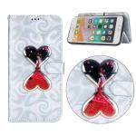 Iphone, Samsung flowing heart wallet leather case, Iphone Xs Max wallet leather