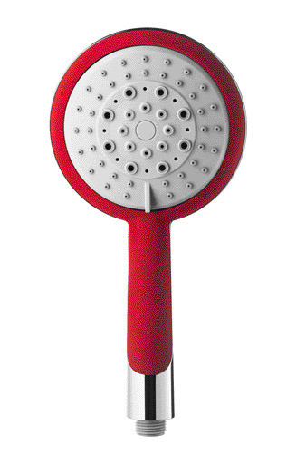 Bright Red Bathroom Shower Spare Parts Adjustable Handheld Shower Soft Nipple