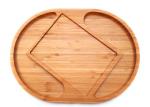 Bamboo Cheese Board with Cutlery Knives Set and Slate Cheese Board