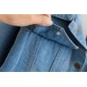 Buy cheap New Design Lapel Long Sleeve Denim Jacket With Embroidered Flowers Eco Friendly from wholesalers