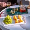 Buy cheap Ramadan Ceramic Tray With Gold Rim Handles Handpainted Eid Al Fitr Porcelain Plate from wholesalers