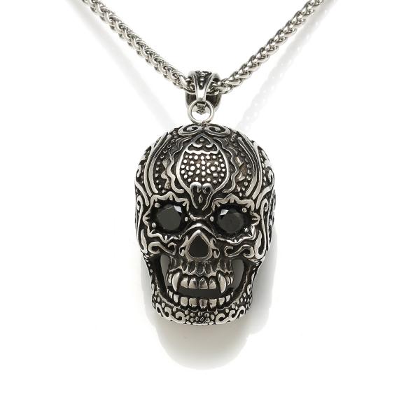 Buy cheap Wholesale Men Fashion Jewelry Cool Hip Hop Vintage Skull Head Pendant Necklace from wholesalers