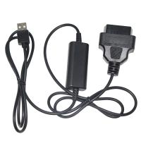 Buy cheap 9-36v Custom Car Diagnostic Cable 28-24AWG DVR OBD2 16Pin to USB A Male OBD Step product