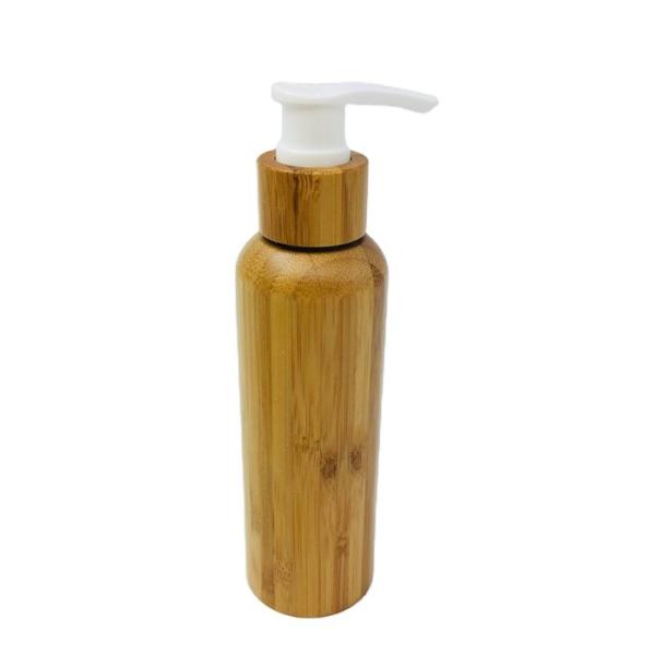 Buy cheap Empty Lotion Pump Bamboo Cosmetic Containers Lotion Bottles Inner Plastic 120ml from wholesalers