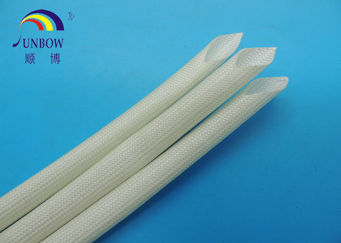 Yellow Black Red Natural Color Acrylic Resin Fiberglass Braided Sleeving / Eco-friendly Insulating Sleeves