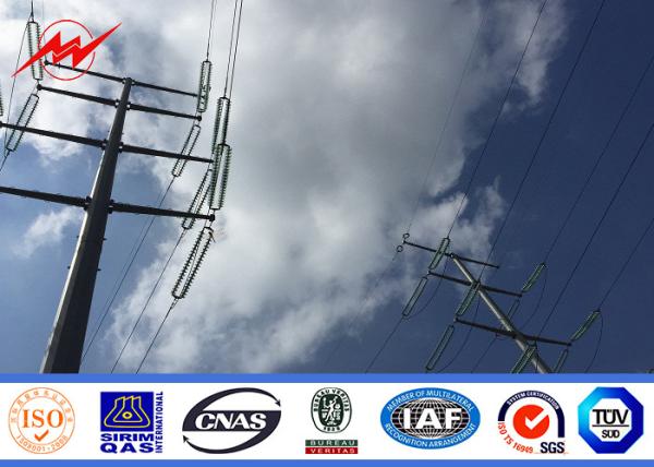 Buy cheap Octagonal 220KV Philippine NPC Steel Power Pole Q345 15 Years Life Time from wholesalers